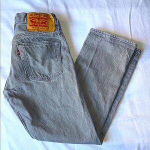 Levi's Jeans 501 Ice Gray Straight Classic Style Young Mens 29 x 30